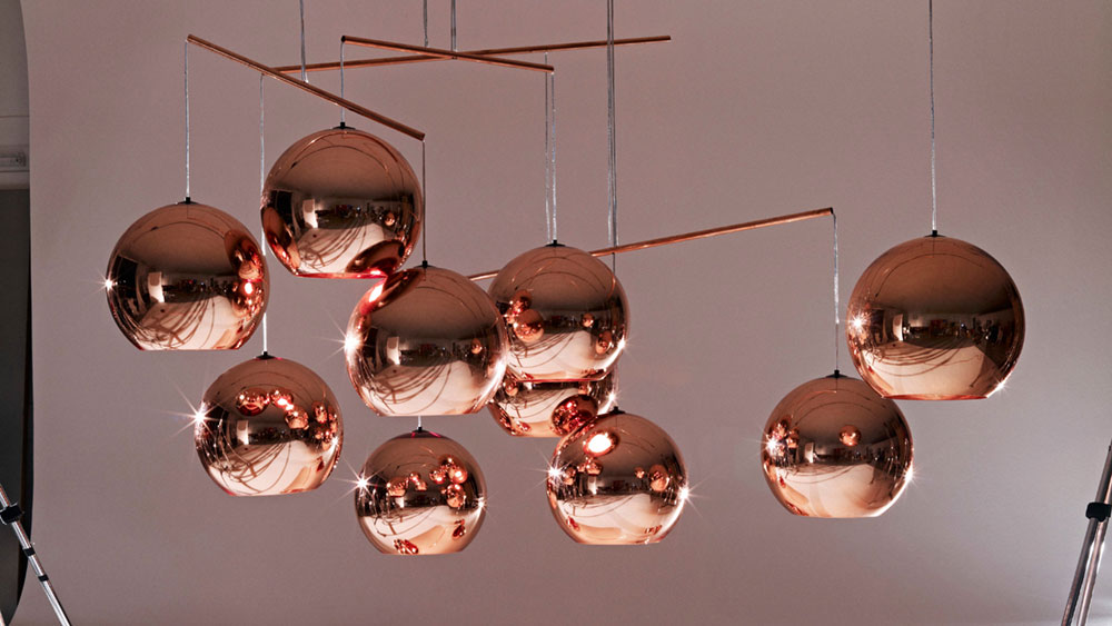 Copper Round Pendant by Tom Dixon